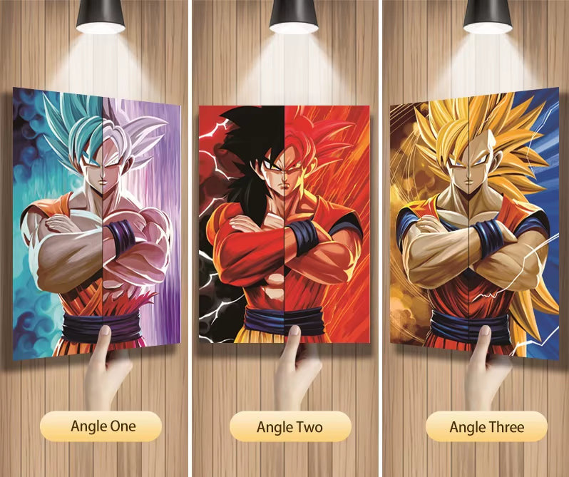 Anime Figures 3D Lenticular Poster DB